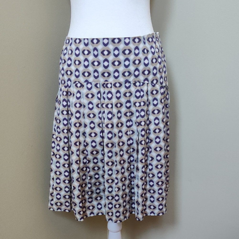 Miu Miu Purple Geometric A-Line Skirt